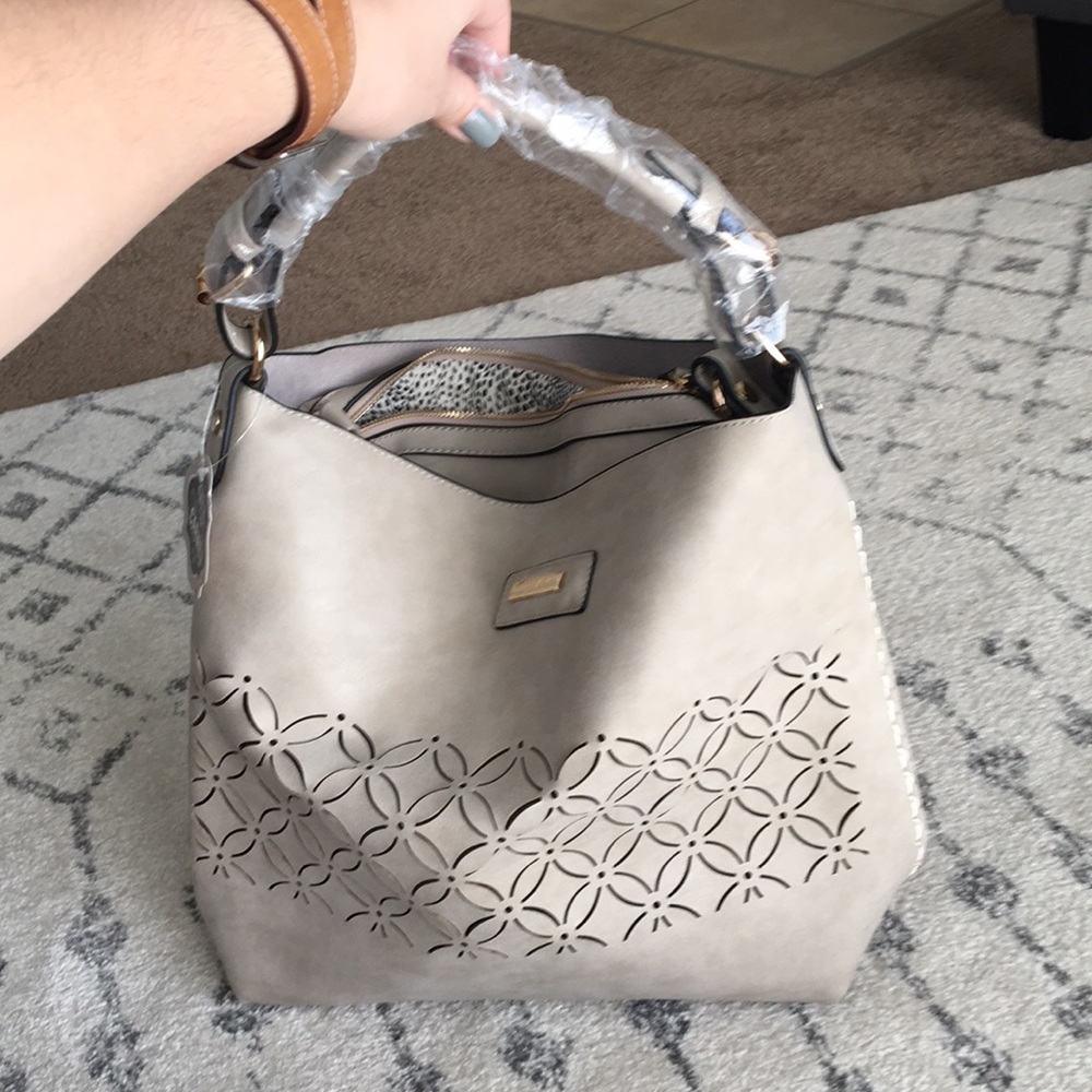 Coco + Carmen tan large purse/tote